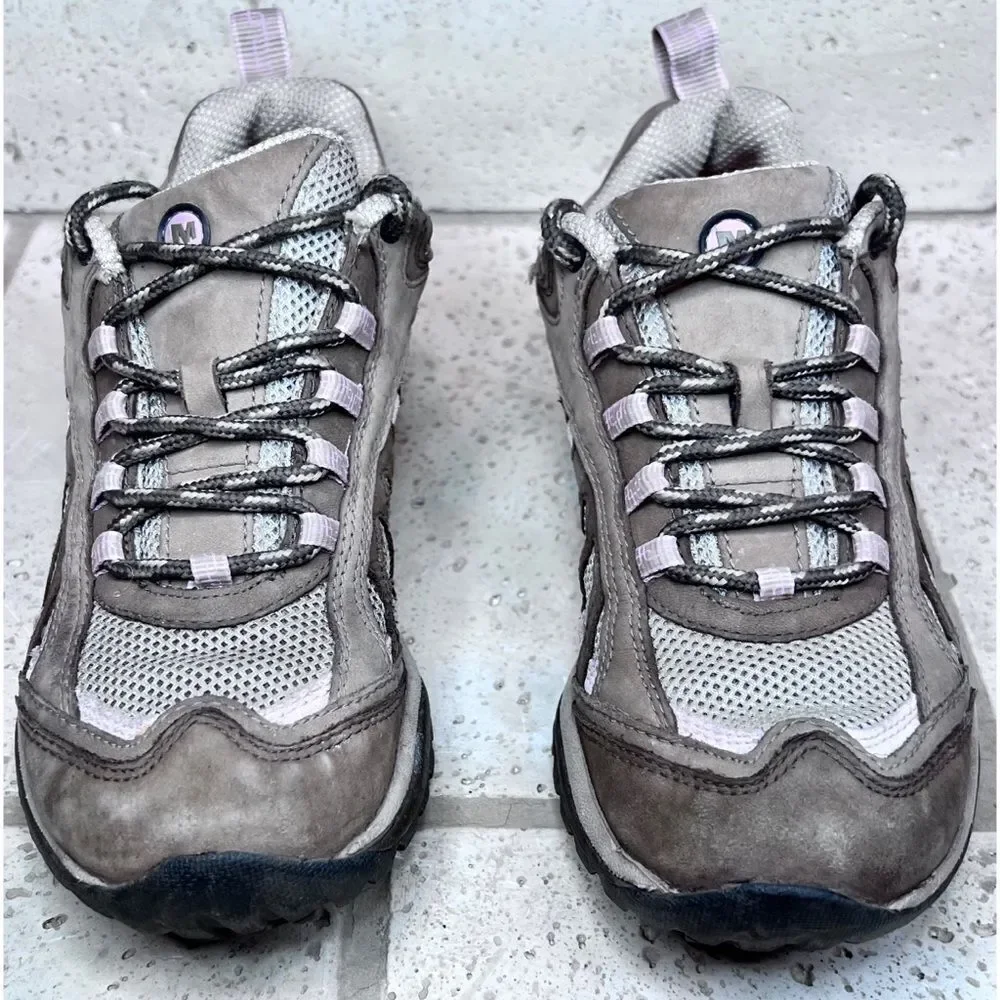 Merrell Womens Siren Ventilator Elephant Pink Vibram Hiking Trail Shoes Size 6.5